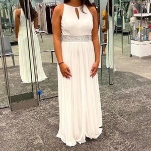 David’s Bridal R&M Richards White Embellished Gown